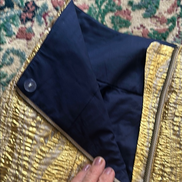 BCBGMaxAzria Metallic Gold Mini Skirt - Picture 2 of 5